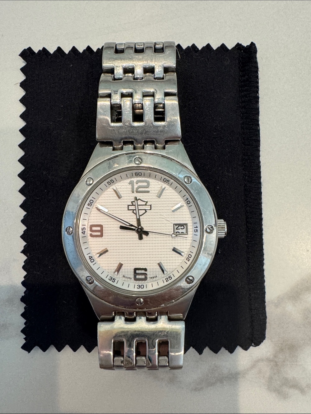 Harley-Davidson Stainless Steel Men’s Analog Watch - Silver/White